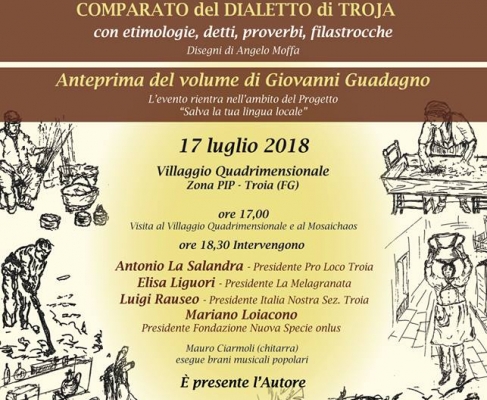 Presentazione del Dizionario Comparato del dialetto di Troja di Giovanni Guadagno