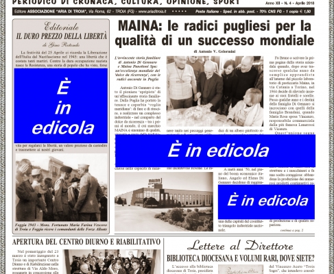 Aria di Troia e del preappennino aprile 2018