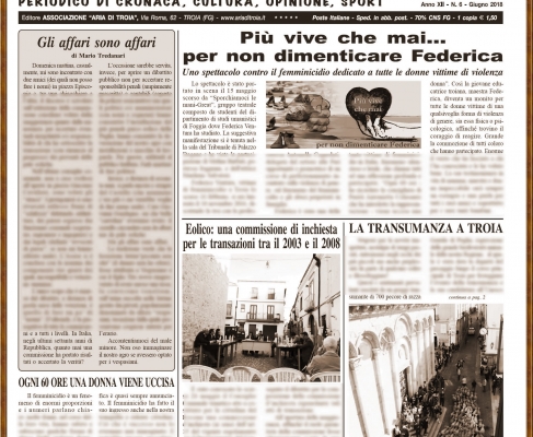 Aria di Troia e del preappennino giugno 2018