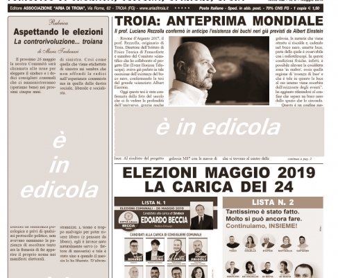 Aria di Troia e del preappennino Maggio 2019