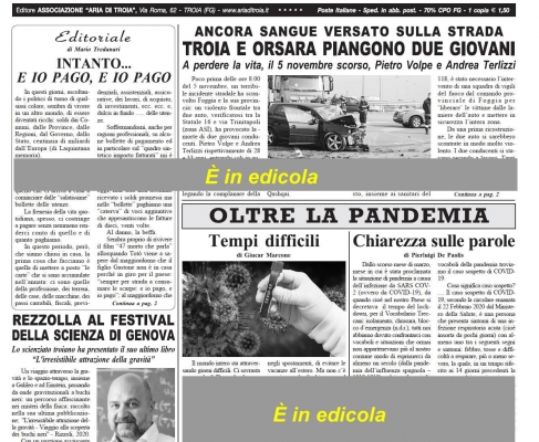 Aria di Troia e del preappennino novembre 2020