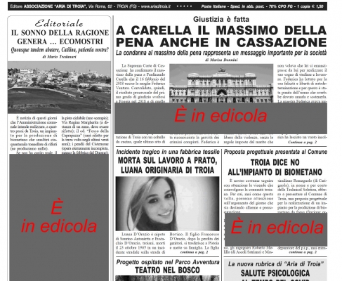 Aria di Troia e del preappennino maggio 2021